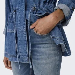 Jean flare Blush Mid bleu en coton Léna
