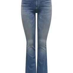 Jean flare Blush Mid bleu en coton Léna