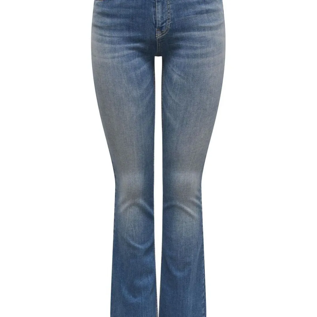 Jean flare Blush Mid bleu en coton Léna