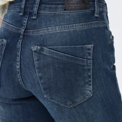 Jean flare Blush noir en coton Hana