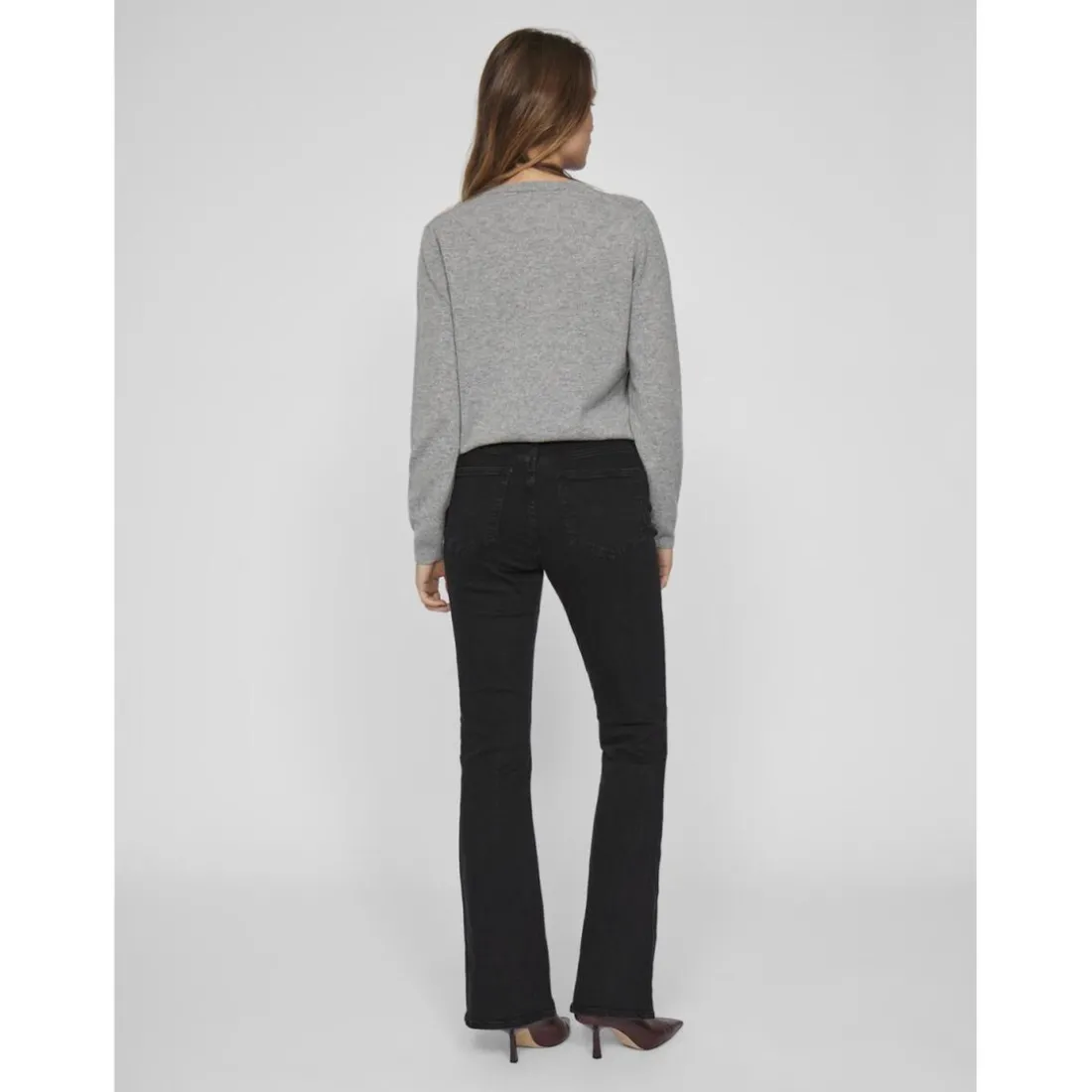 Jean flare Lbd Osc Betty noir en coton Xia
