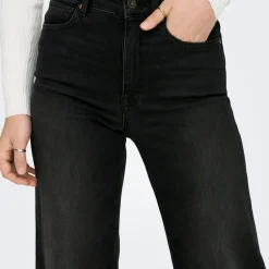 Jean Flare Madison - Noir Delavé en coton Pia