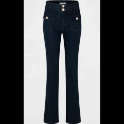 Jean flare Morgan bleu denim en coton