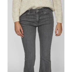 Jean flare Osc01 Betty gris en coton Skye