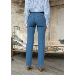 Jean Flare Sonny - Bleu Stone en coton