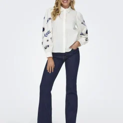 Jean flare Wauw Gua030 bleu denim en coton Kaye