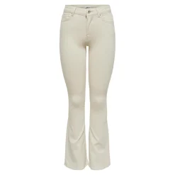 Jean flared beige en coton