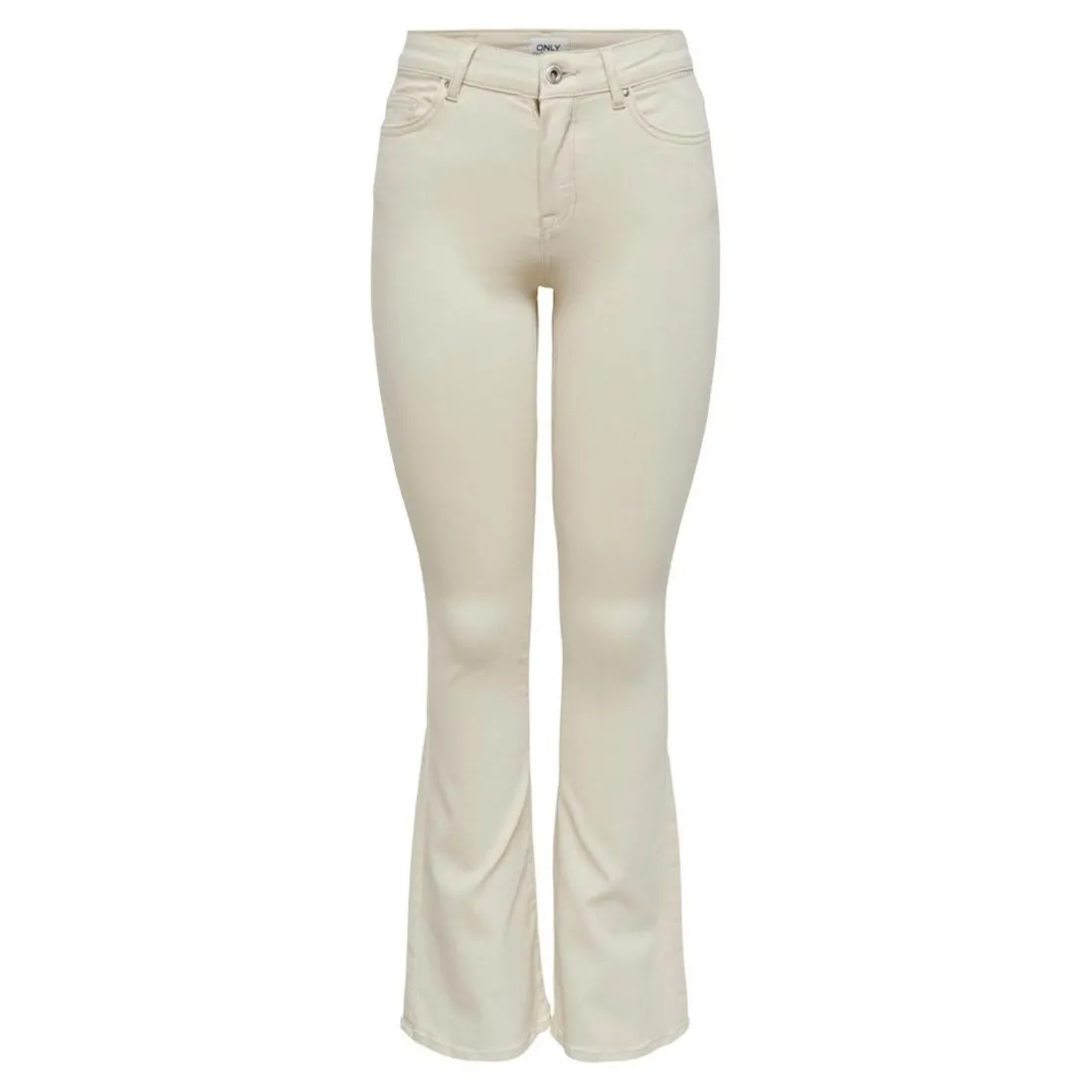 Jean flared beige en coton