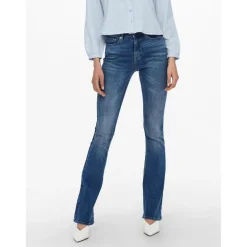 Jean flared bleu en coton Hope