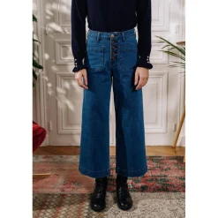 Jean large ATLANTA bleu stone en coton