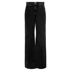 Jean large noir en coton Lucy