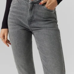 Jean mom en coton Linda gris Hazel