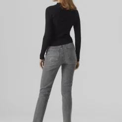 Jean mom en coton Linda gris Hazel