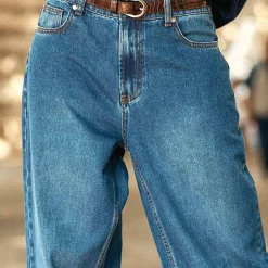 Jean PEGUY dark stone bleu denim en coton