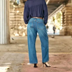 Jean PEGUY dark stone bleu denim en coton
