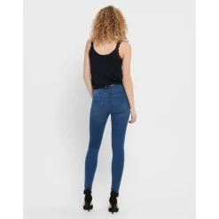 Jean seconde peau bleu en coton