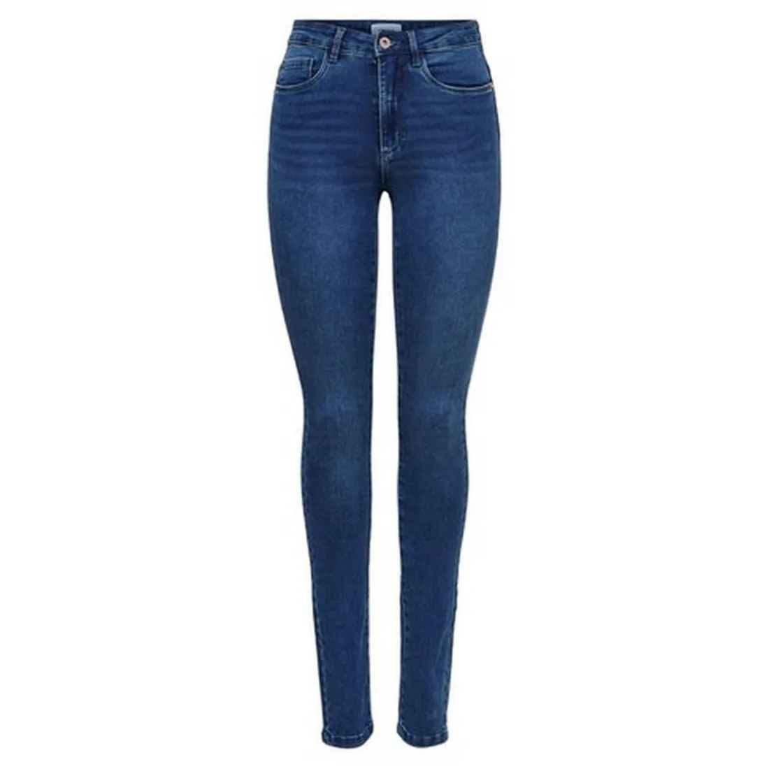 Jean seconde peau bleu en coton