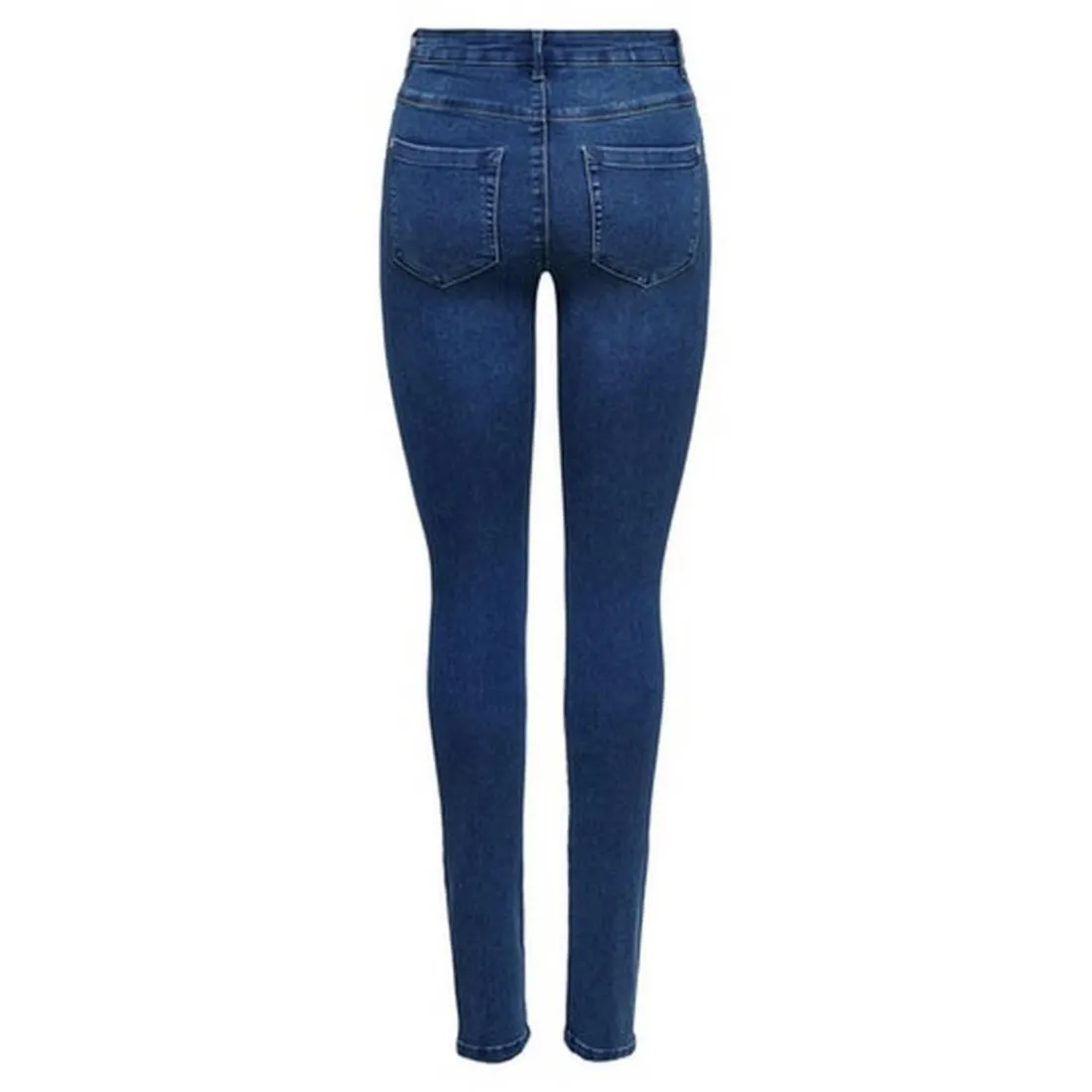 Jean seconde peau bleu en coton