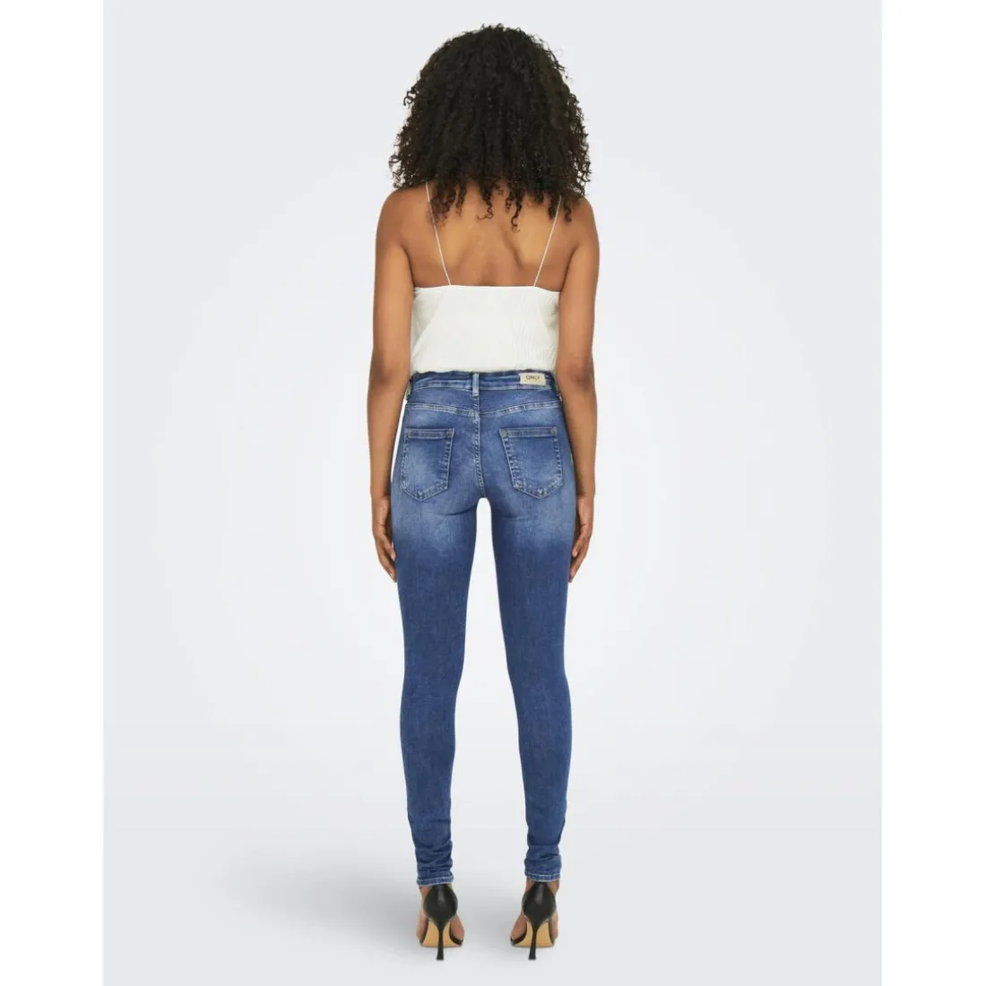 Jean skinny bleu en coton Julia