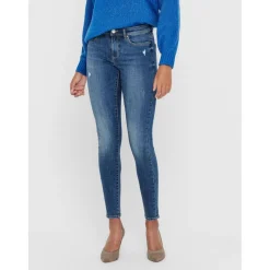 Jean skinny bleu en coton Lise