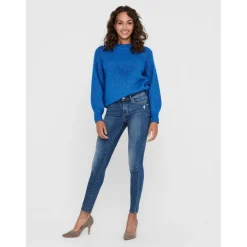Jean skinny bleu en coton Lise