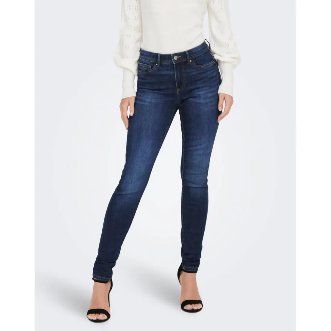Jean skinny bleu en coton Kaye
