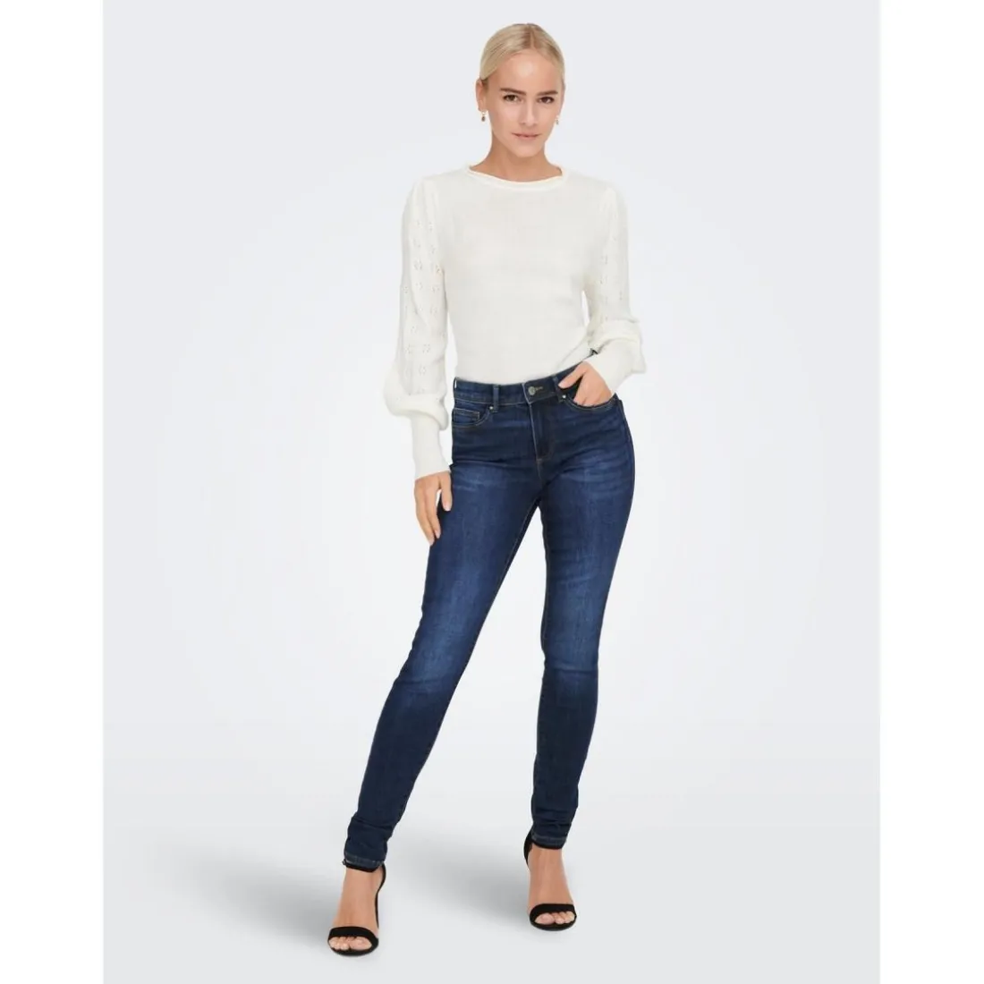 Jean skinny bleu en coton Kaye