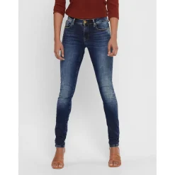 Jean skinny bleu en coton Emma