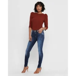 Jean skinny bleu en coton Emma