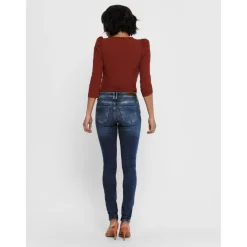 Jean skinny bleu en coton Emma