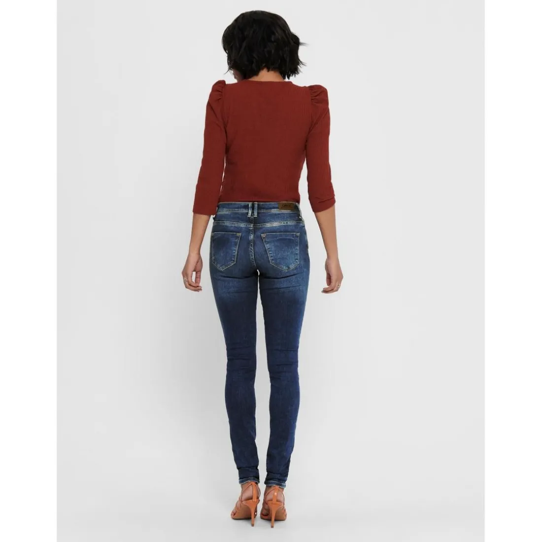 Jean skinny bleu en coton Emma