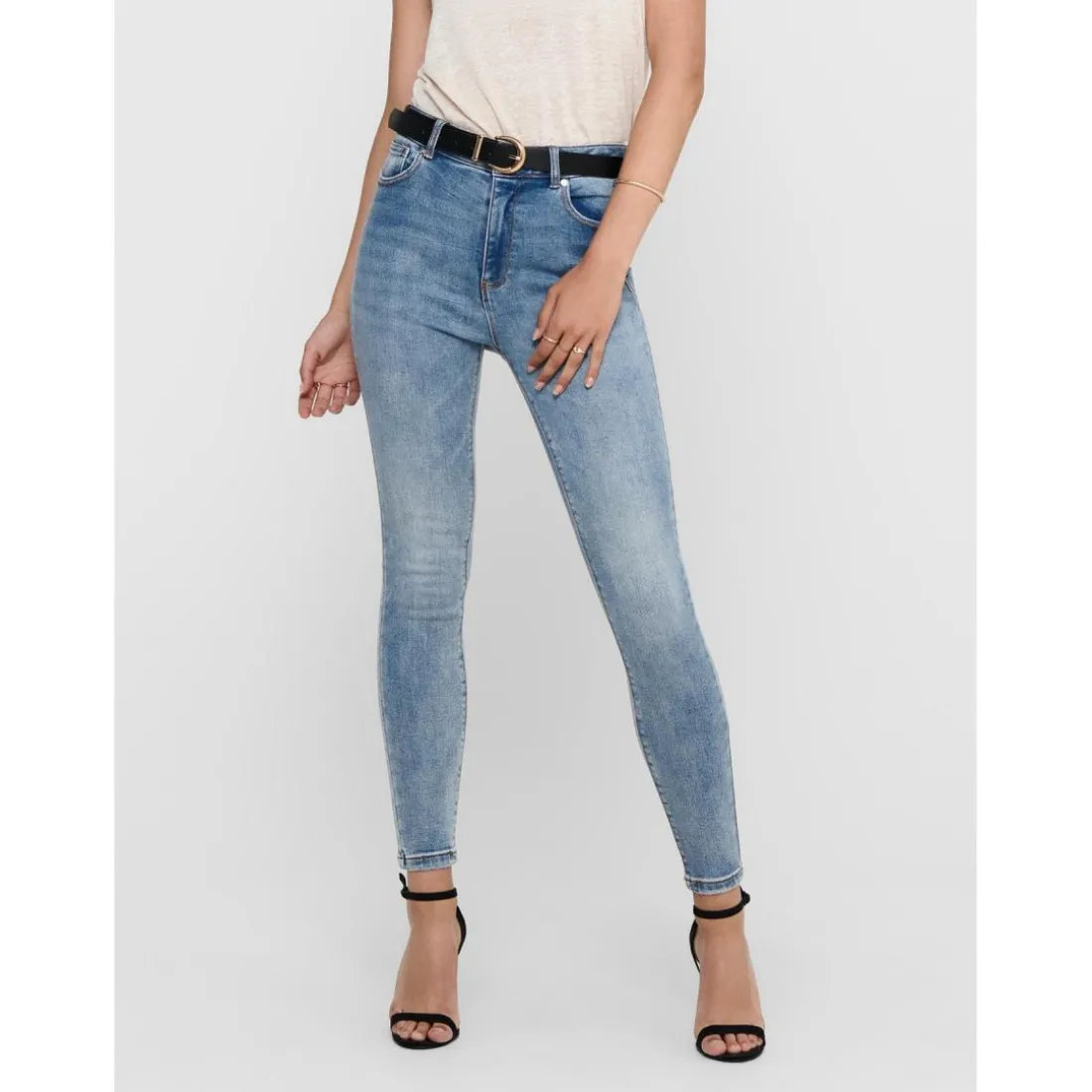 Jean skinny bleu en coton Ode