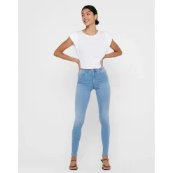 Jean skinny bleu en coton Maëlys
