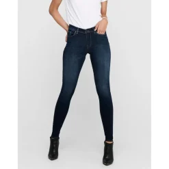 Jean skinny bleu en coton Isa