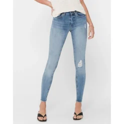 Jean skinny bleu en coton Lou