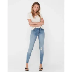 Jean skinny bleu en coton Lou