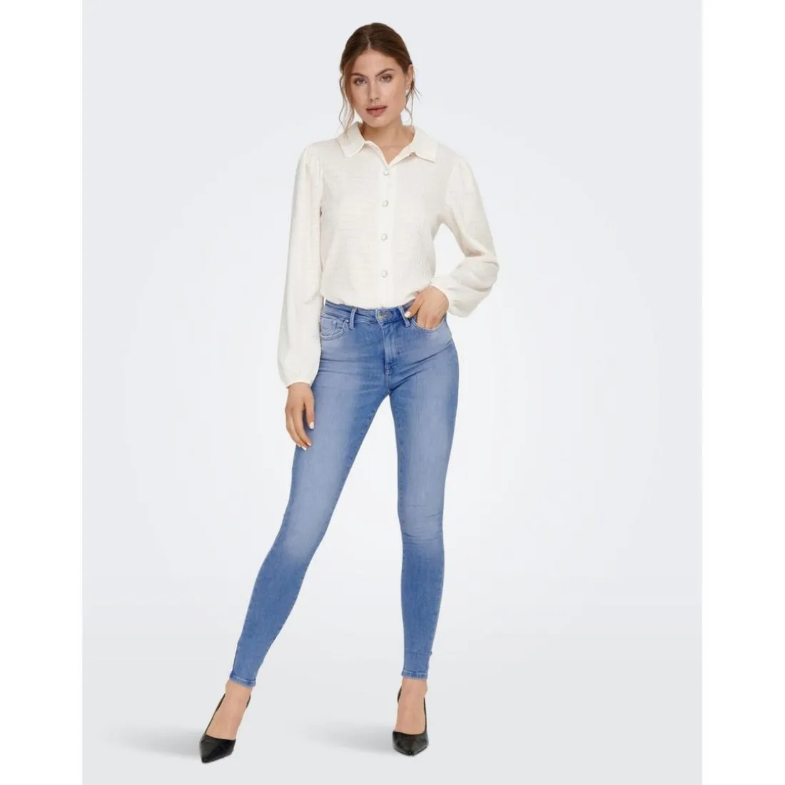 Jean skinny bleu en coton Xia