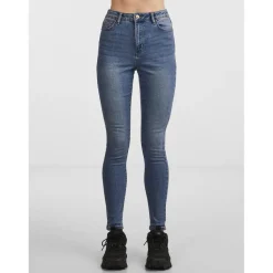 Jean skinny bleu en coton Eve