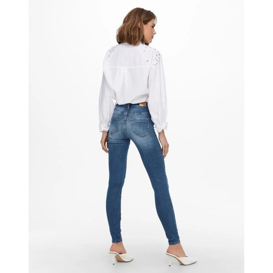 Jean skinny bleu en coton Aria