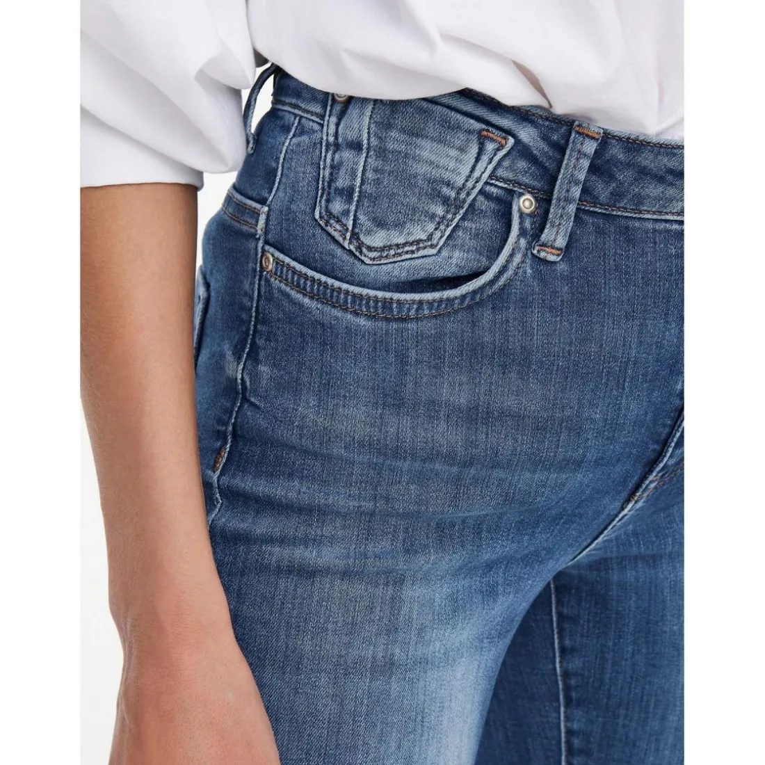 Jean skinny bleu en coton Aria