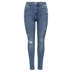 Jean skinny bleu en coton Lara