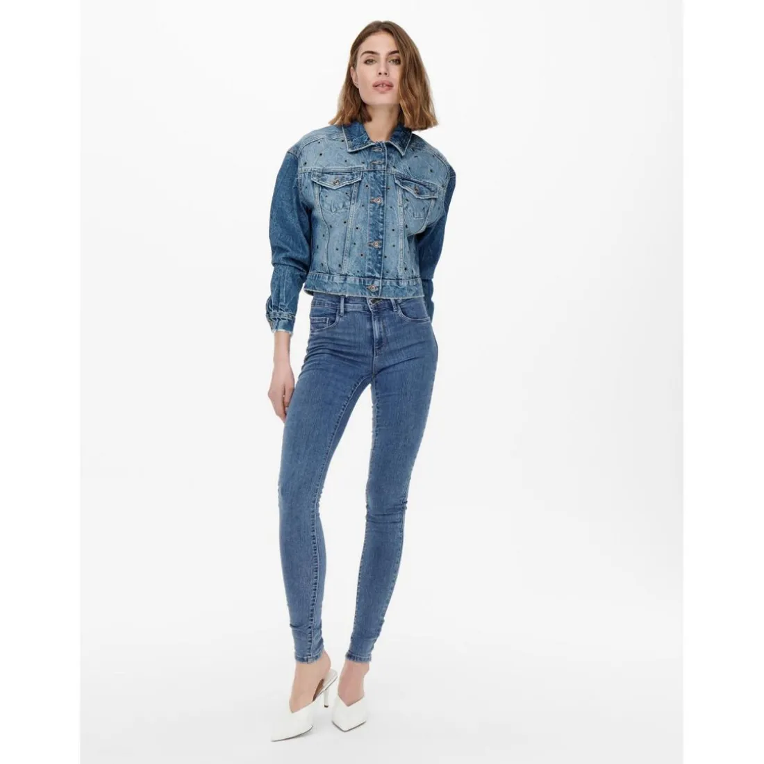 Jean skinny bleu en viscose Tess