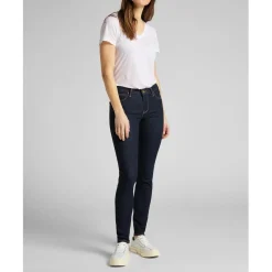 Jean Skinny Femme SCARLETT - Denim Très Foncé bleu en coton