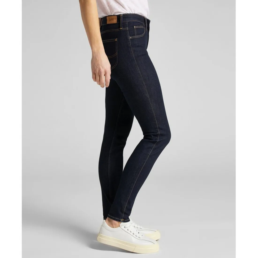 Jean Skinny Femme SCARLETT - Denim Très Foncé bleu en coton