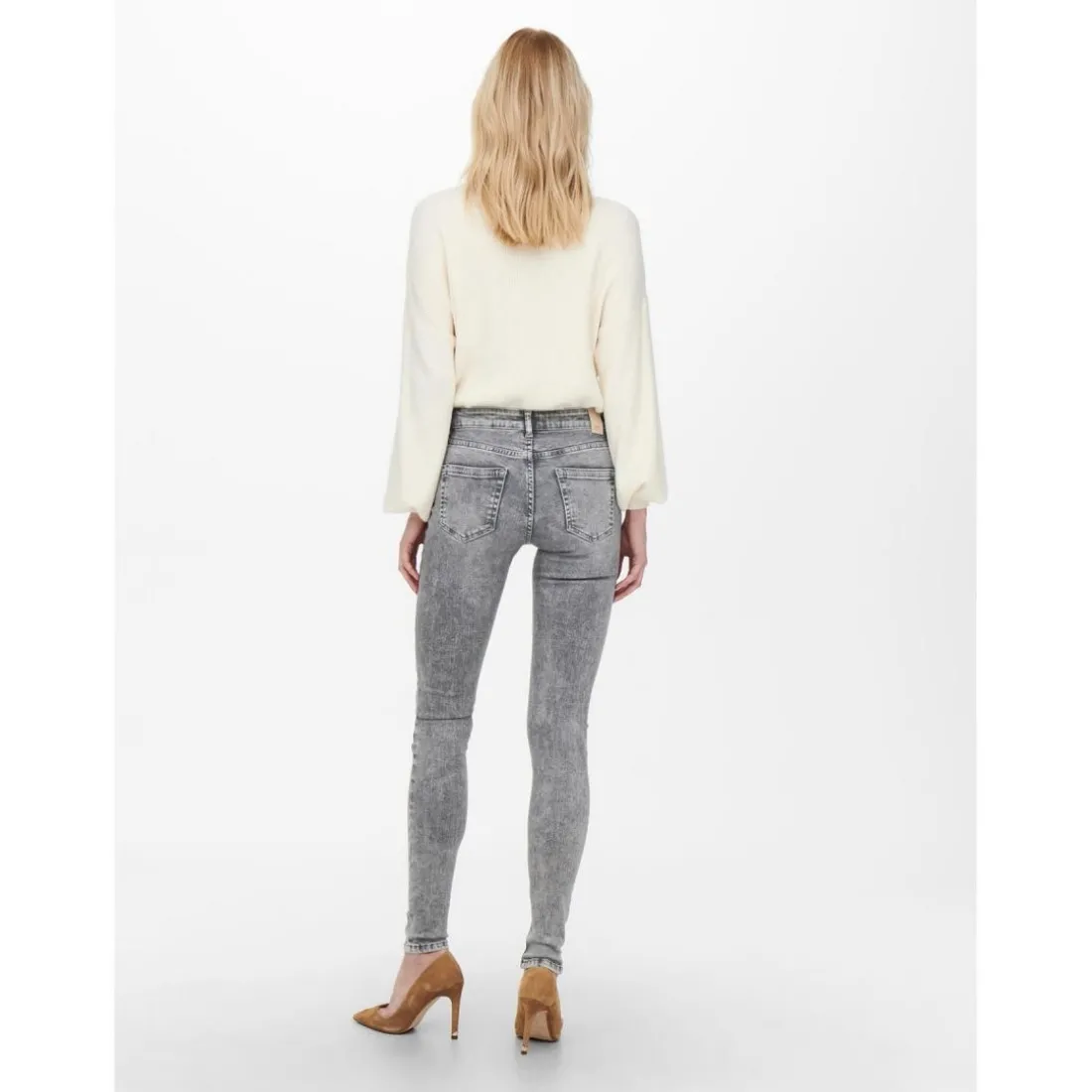 Jean skinny gris en coton Willa