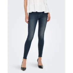 Jean skinny Longueur cheville noir en coton Eva