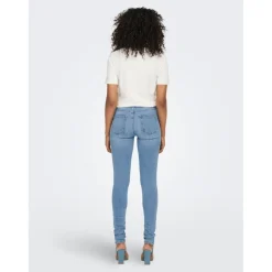 Jean skinny Longueur cheville bleu en coton Alia