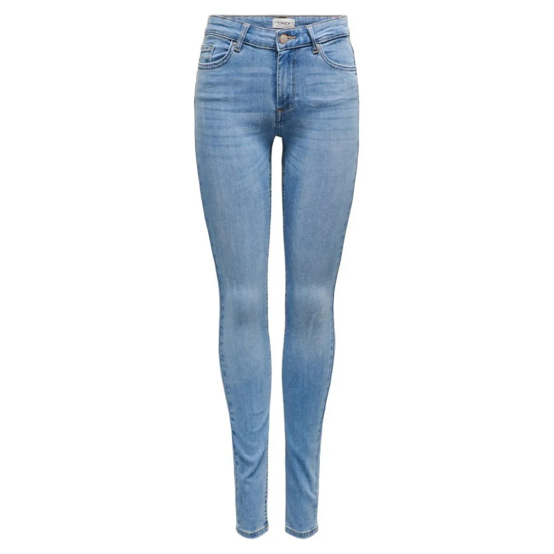 Jean skinny Longueur cheville bleu en coton Alia