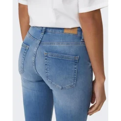 Jean skinny Longueur cheville bleu en coton Yas