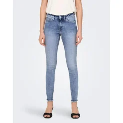 Jean skinny Longueur cheville bleu en coton Zoe